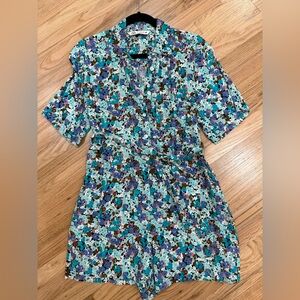 Zara floral print jumpsuit